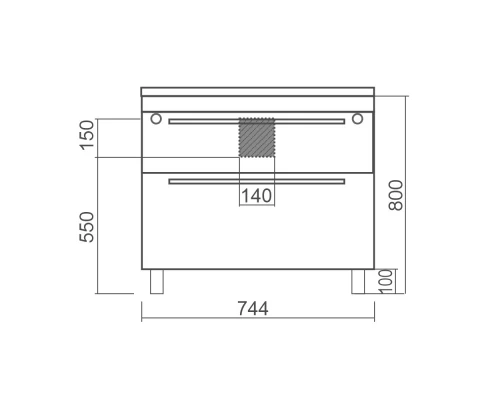 Тумба белый глянец 74,4 см Diborg Leonie 77.1225