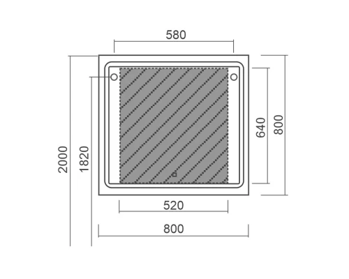 Зеркало 80x80 см Diborg Leonie 77.1105