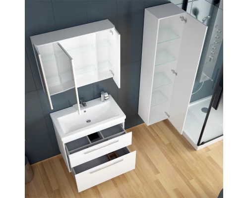 Зеркальный шкаф 80x72,2 см белый Diborg Katarine 77.4105