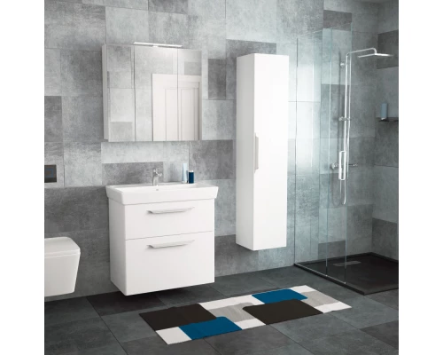 Зеркальный шкаф 80x70,3 см белый матовый Diborg Lande 77.2105