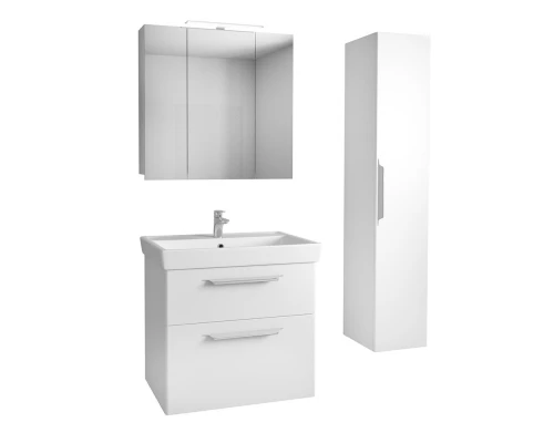 Зеркальный шкаф 80x70,3 см белый матовый Diborg Lande 77.2105