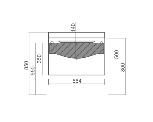 Тумба белый матовый 55,4 см Diborg Lande Q 77.2213