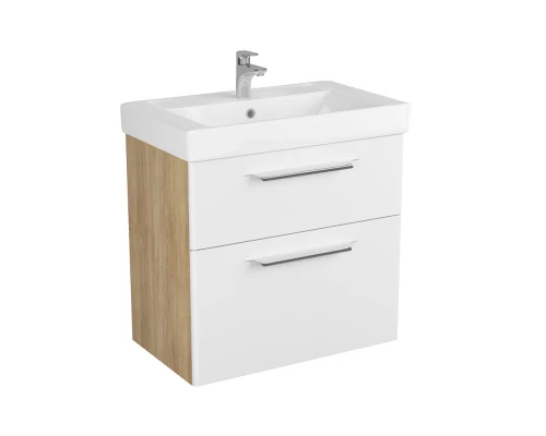 Тумба белый матовый/дуб 74,4 см Diborg Lande Q 77.3225