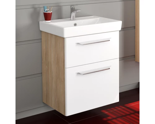 Тумба белый матовый/дуб 54,4 см Diborg Lande Q 77.3223