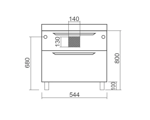 Тумба белый матовый/дуб 54,4 см Diborg Lande Q 77.3223