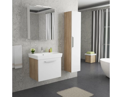 Тумба белый матовый/дуб 66,4 см Diborg Lande Q 77.3214