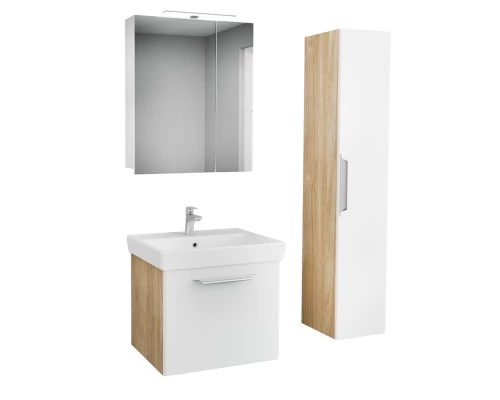 Тумба белый матовый/дуб 66,4 см Diborg Lande Q 77.3214