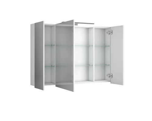 Зеркальный шкаф 100x70,3 см белый матовый Diborg Lande 77.2107