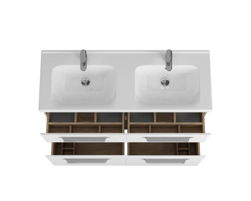 Тумба белый матовый/дуб 122 см Diborg Lande 77.6229