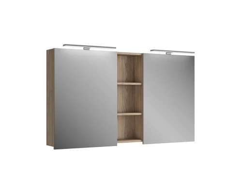 Зеркальный шкаф 125x70,3 см дуб Diborg Lande 77.3109