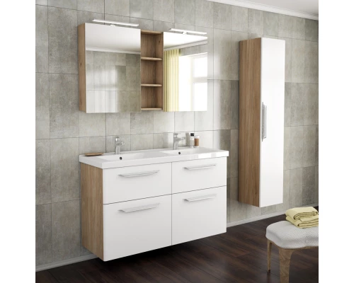 Зеркальный шкаф 125x70,3 см дуб Diborg Lande 77.3109