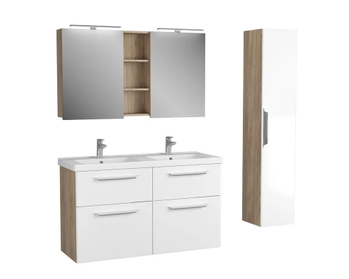 Зеркальный шкаф 125x70,3 см дуб Diborg Lande 77.3109