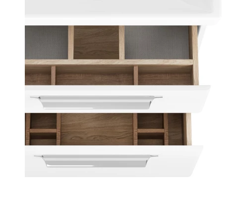 Тумба белый матовый/дуб 96 см Diborg Lande 77.6227