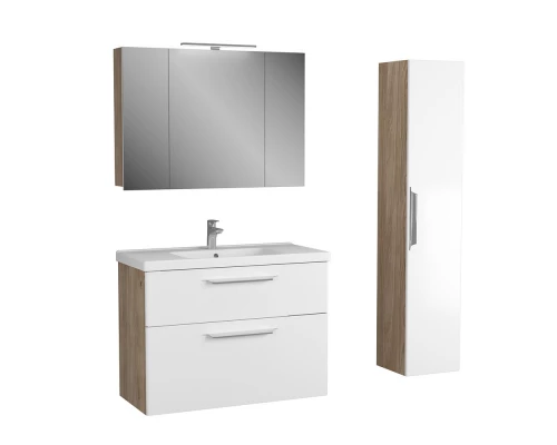 Зеркальный шкаф 100x70,3 см дуб Diborg Lande 77.3107