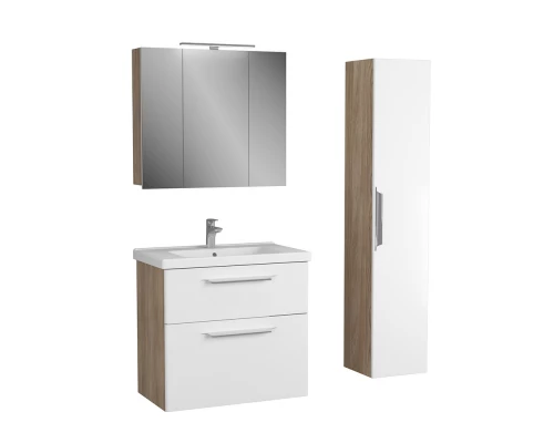 Тумба белый матовый/дуб 76 см Diborg Lande 77.6225