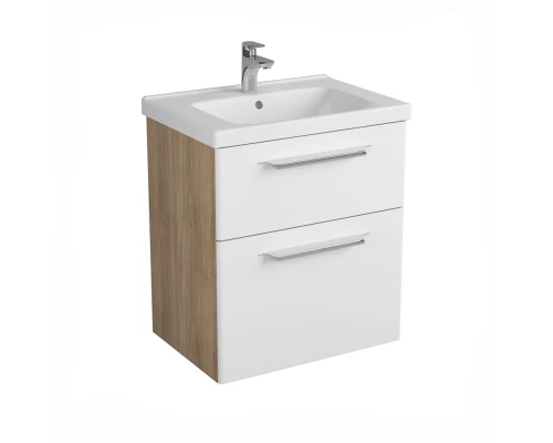 Тумба белый матовый/дуб 62 см Diborg Lande 77.6228