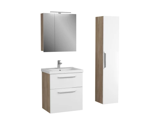 Тумба белый матовый/дуб 62 см Diborg Lande 77.6228