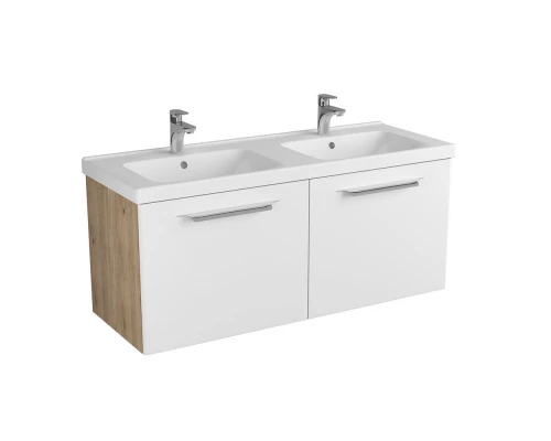 Тумба белый матовый/дуб 122 см Diborg Lande 77.6219