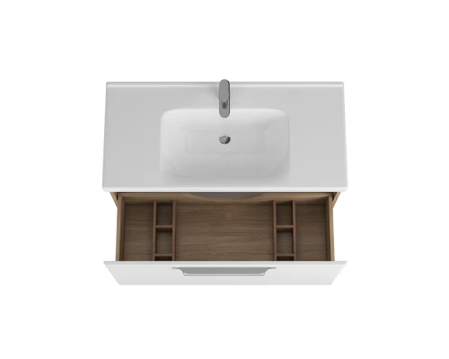 Тумба белый матовый/дуб 96 см Diborg Lande 77.6217