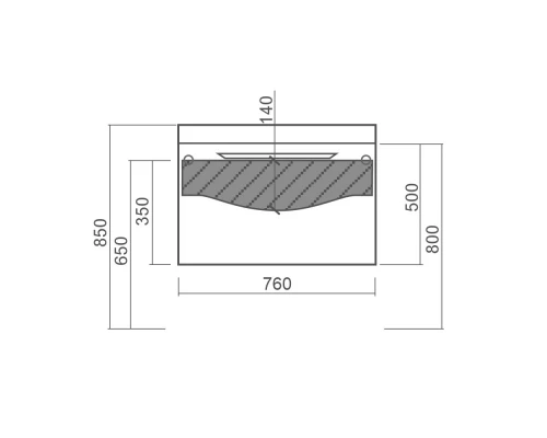 Тумба белый матовый/дуб 76 см Diborg Lande 77.6215
