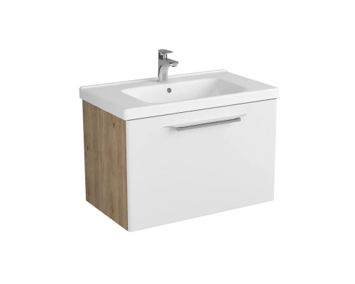 Тумба белый матовый/дуб 76 см Diborg Lande 77.6215