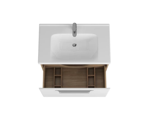 Тумба белый матовый/дуб 76 см Diborg Lande 77.6215