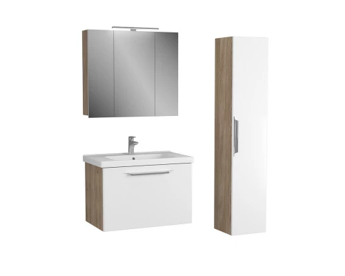 Тумба белый матовый/дуб 76 см Diborg Lande 77.6215