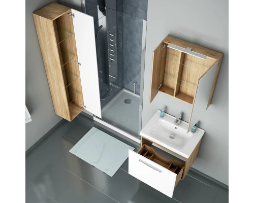 Тумба белый матовый/дуб 62 см Diborg Lande 77.6218