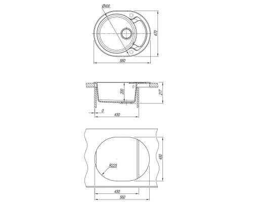 Кухонная мойка Dr.Gans Берта черный 25.040.B0580.407