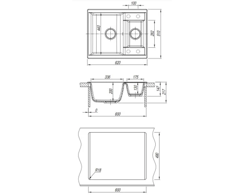 Кухонная мойка Dr.Gans Астра терракота 25.065.D0620.406