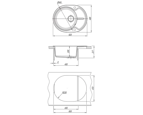 Кухонная мойка Dr.Gans Берта серый 25.040.B0620.408