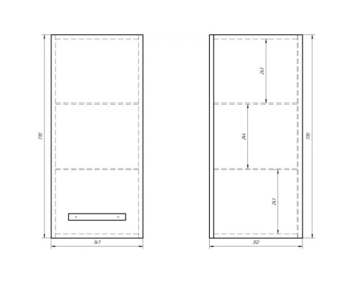 Пенал подвесной белый Dreja Almi 99.0207