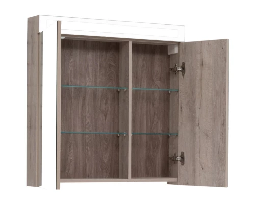 Зеркальный шкаф 80x80 см дуб кантри L Dreja Max 77.9010D