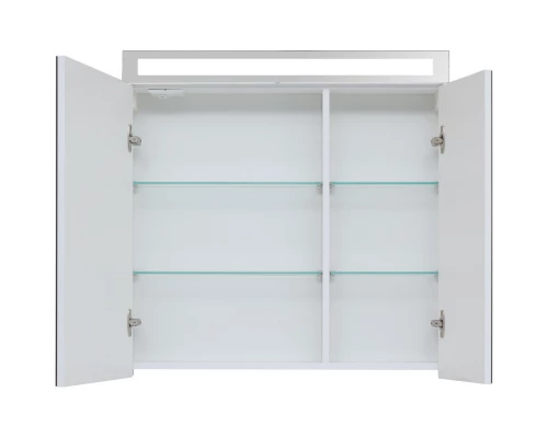 Зеркальный шкаф 80x80 см белый глянец L Dreja Max 77.9009W