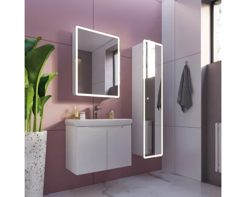 Зеркальный шкаф 60x80 см белый глянец R Dreja Point 99.9032