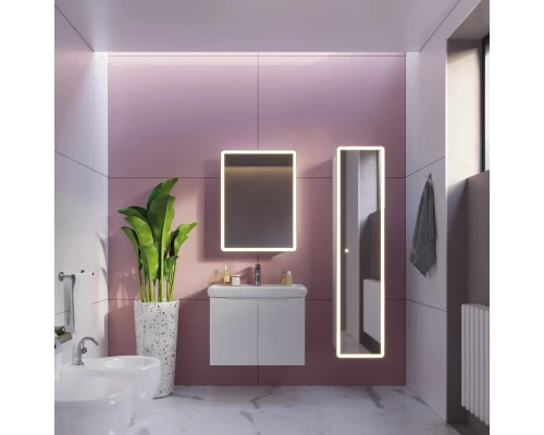 Зеркальный шкаф 60x80 см белый глянец R Dreja Point 99.9032