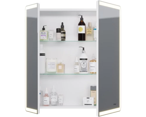 Зеркальный шкаф 70x80 см белый глянец R Dreja Point 99.9033