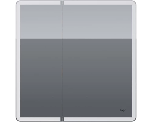 Зеркальный шкаф 80x80 см белый глянец R Dreja Point 99.9034