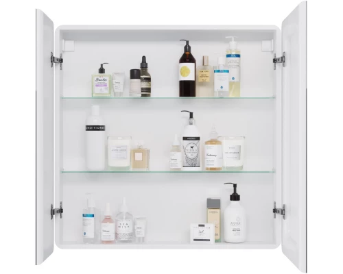 Зеркальный шкаф 80x80 см белый глянец R Dreja Point 99.9034