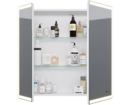 Зеркальный шкаф 80x80 см белый глянец R Dreja Point 99.9034