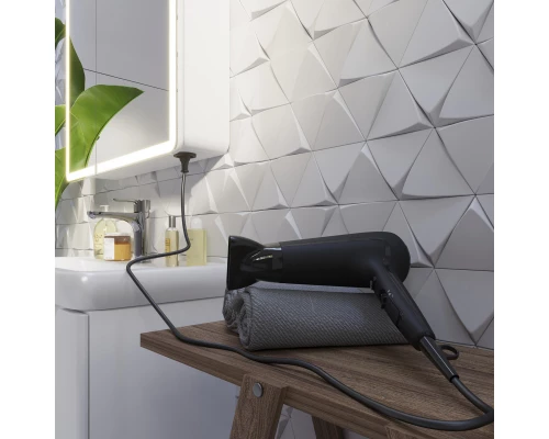 Зеркальный шкаф 80x80 см белый глянец R Dreja Point 99.9034