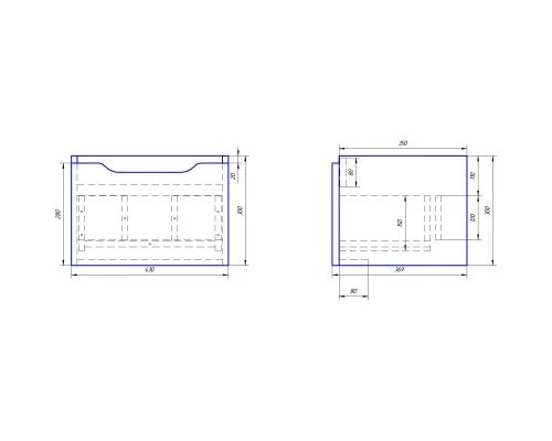 Тумба белый глянец 43 см Dreja Tiny 99.1901