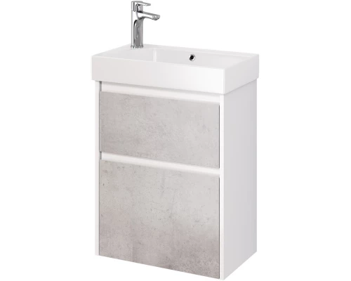 Тумба белый глянец/бетон 52,4 см Dreja Slim 99.0502