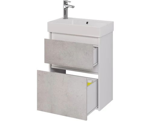 Тумба белый глянец/бетон 52,4 см Dreja Slim 99.0502