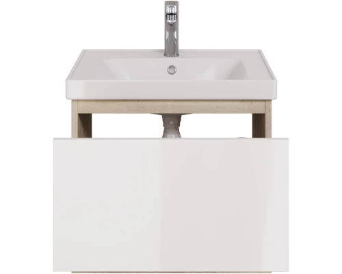 Тумба белый глянец/дуб эврика 57,6 см Dreja Perfecto 99.0811