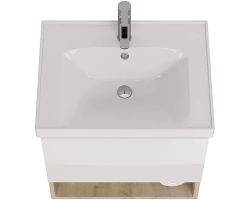 Тумба белый глянец/дуб эврика 57,6 см Dreja Perfecto 99.0811