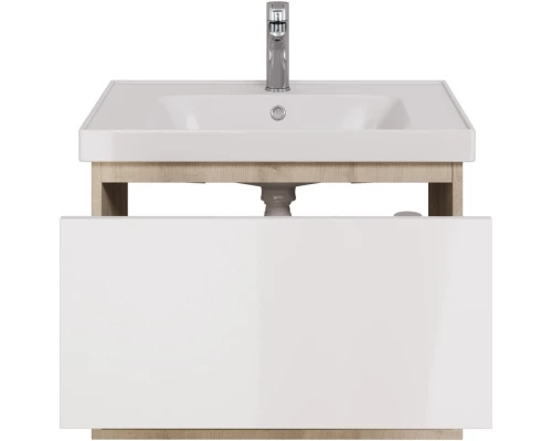 Тумба белый глянец/дуб эврика 67 см Dreja Perfecto 99.0812