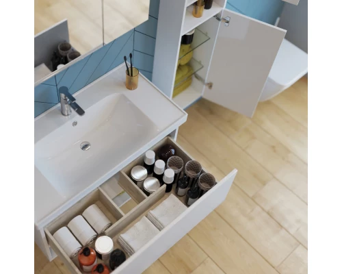 Пенал подвесной белый глянец R Dreja Perfecto 99.0809