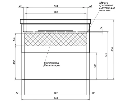 Тумба дуб кантри 96 см Dreja Big Inn 77.0206D