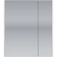 Зеркальный шкаф 60x70 см белый глянец L Dreja Prime 99.9304